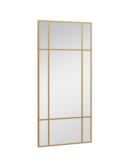 HOMCOM Rectangle Wall Mirror, 110 x 50cm Window Style Vanity Mirror with Metal Frame, Decorative Hanging Mirror for Living Room, - pic 94331 | FastDaddyshop