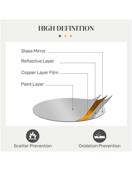 HOMCOM Abstract Metal Wire Wall Mirror, with Accessories - Silver 830-823V00SR - pic 94345 | FastDaddyshop