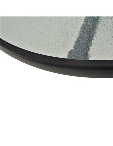 Outsunny Bistro Table Outdoor Round Dining Coffee Table Tempered Glass Top  Side Table Patio Garden - 80cm Diameter