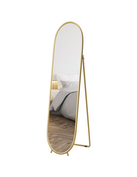 HOMCOM 40 x 160cm Full Length Mirror, Floor Standing, Wall-Mounted or Leaning Against Wall Tall Mirror w/ Support Frame 831-777V - pic 94358 | FastDaddyshop