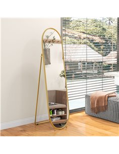 HOMCOM 40 x 160cm Full Length Mirror, Floor Standing, Wall-Mounted or Leaning Against Wall Tall Mirror w/ Support Frame 831-777V 2
