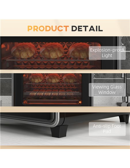 HOMCOM Air Fryer Oven, 20L Mini Oven, Countertop Convection Oven with Adjustable Temp and Timer, Oil-Less Cooking, 1400W 800-170 - pic 94419 | FastDaddyshop