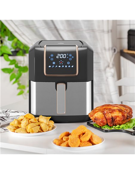 HOMCOM 6.5L Air Fryer, 1700W Air Fryer Oven with Digital Display, Adjustable Temperature, Timer & Nonstick Basket for Oil 800-12 - pic 94422 | FastDaddyshop
