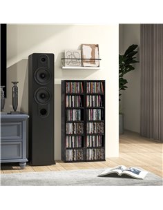 HOMCOM Set of Two 102 CD Storage Units - High Gloss Black 833-872V01BK 2