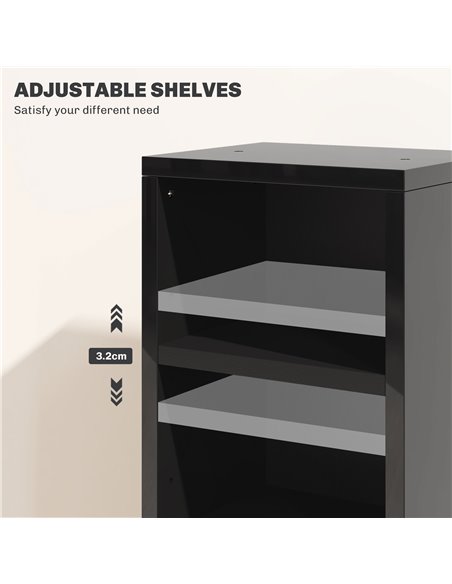 HOMCOM Set of Two 102 CD Storage Units - High Gloss Black 833-872V01BK - pic 94444 | FastDaddyshop