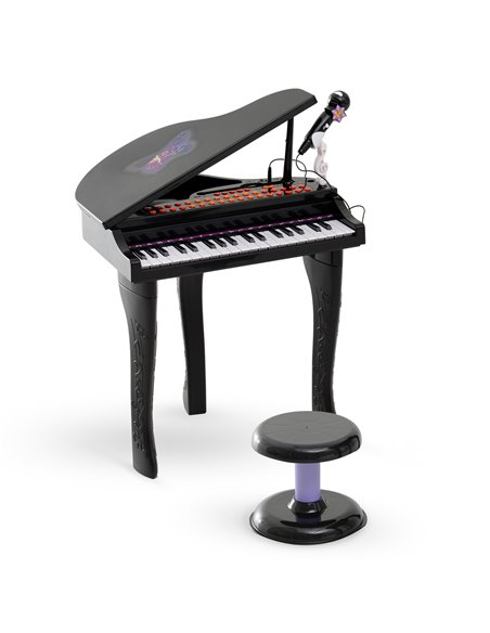 HOMCOM Mini Electronic Piano W/Stool-Black 390-003BK - pic 94475 | FastDaddyshop