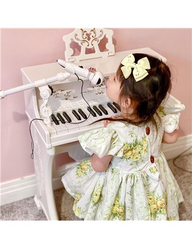 HOMCOM 37 Keys Kids Piano Mini Electronic Keyboard Light Kids Musical Instrument Educational Game Children Grand Piano Toy Set w
