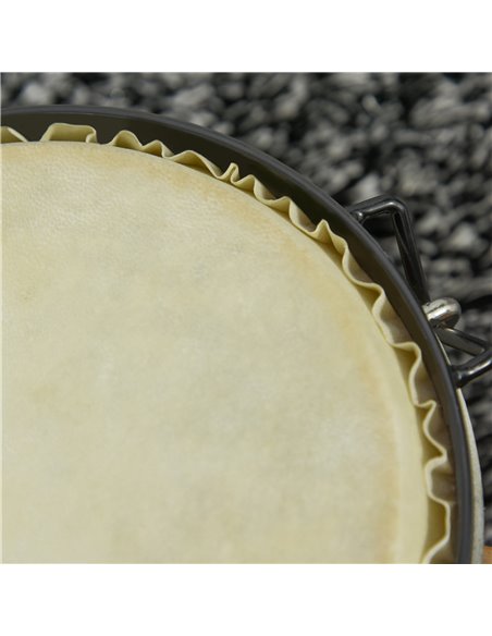HOMCOM Wooden Bongo Drum Set w/ Sheepskin Drum Head, Percussion Instrument, Φ7.75" & Φ7" Drums, for Kids Adults, w/ Tuning Wrenc - pic 94591 | FastDaddyshop