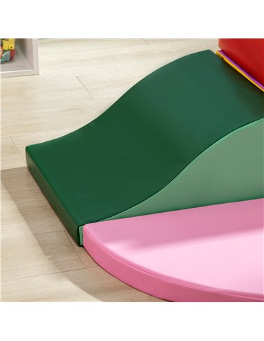 HOMCOM 6 Piece Soft Play Equipmemt for Kids Climb and Crawl, Red 3D0-016V01MX