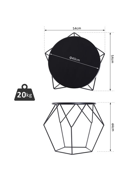 HOMCOM Coffee Table Side Table End Table Home Living Room Bed Room Furniture Modern Nordic Minimalist Style - pic 9469 | FastDaddyshop