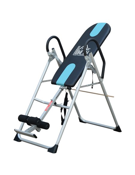 HOMCOM Foldable Gravity Inversion Table Back Therapy Home Fitness Bench Black A91-053 - pic 94736 | FastDaddyshop