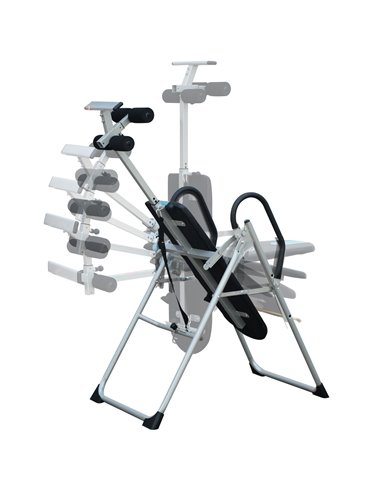 HOMCOM Foldable Gravity Inversion Table Back Therapy Home Fitness Bench Black A91-053