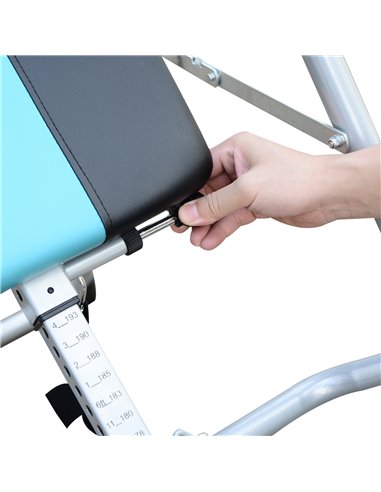 HOMCOM Foldable Gravity Inversion Table Back Therapy Home Fitness Bench Black A91-053
