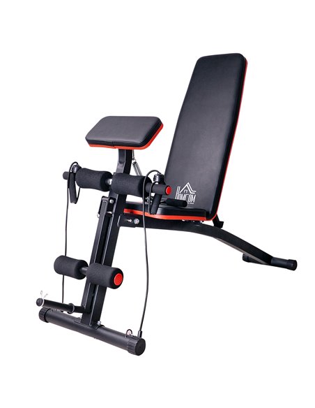 HOMCOM Foldable Adjustable Dumbbell Weight Lifting Sit Up Ab Bench Home Training Gym Incline Flat Multiuse Workout Exercise Fitn - pic 94745 | FastDaddyshop