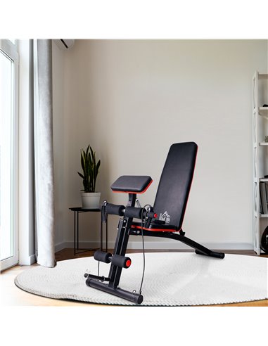 HOMCOM Foldable Adjustable Dumbbell Weight Lifting Sit Up Ab Bench Home Training Gym Incline Flat Multiuse Workout Exercise Fitn