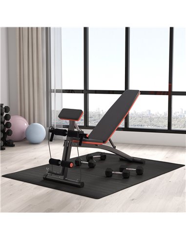 HOMCOM Foldable Adjustable Dumbbell Weight Lifting Sit Up Ab Bench Home Training Gym Incline Flat Multiuse Workout Exercise Fitn