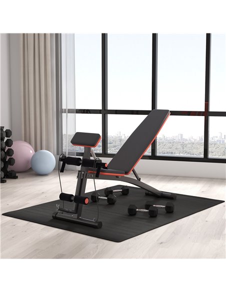 HOMCOM Foldable Adjustable Dumbbell Weight Lifting Sit Up Ab Bench Home Training Gym Incline Flat Multiuse Workout Exercise Fitn - pic 94753 | FastDaddyshop
