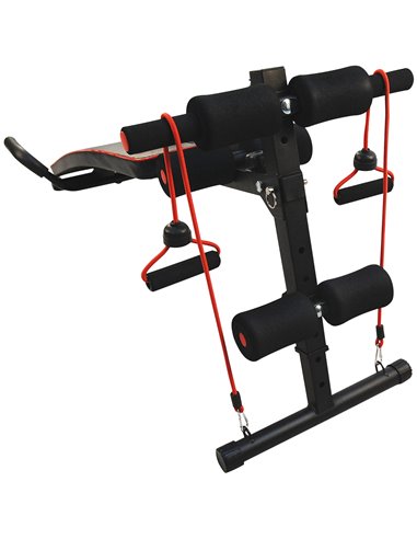 HOMCOM Durable Steel Sit Up Bench for Home Gym Fitness, Adjustable Workout Equipment, Black and Red A91-072