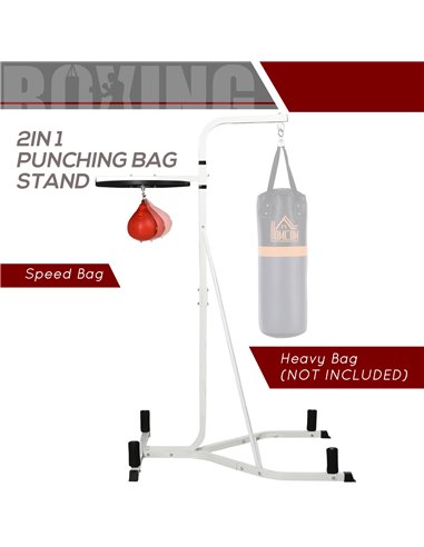 HOMCOM Free-Standing Speed Bag Boxing Platform Punch Bag Fitness Station Stand A91-116