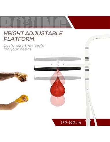 HOMCOM Free-Standing Speed Bag Boxing Platform Punch Bag Fitness Station Stand A91-116