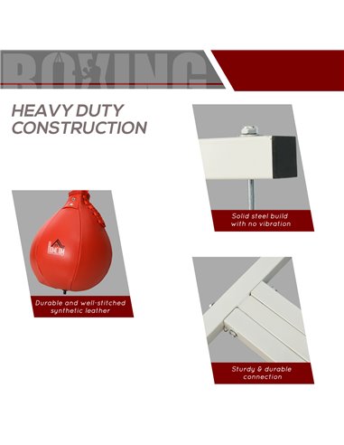 HOMCOM Free-Standing Speed Bag Boxing Platform Punch Bag Fitness Station Stand A91-116