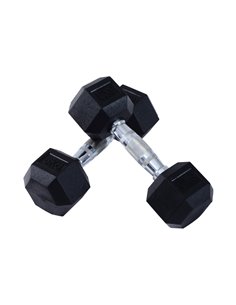 HOMCOM Hex Dumbbells Set Rubber Dumbbells Weight Lifting Equipment Fitness Home Gym A91-017V01