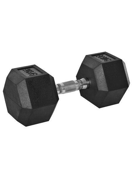 HOMCOM Heavy-Duty Rubber Hex Dumbbell, 20KG, Non-Slip Grip, Home Gym Fitness Weight, Black A91-023V01 - pic 94853 | FastDaddyshop