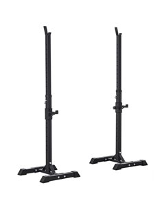 HOMCOM Heavy Duty Weights Bar Barbell Squat Stand Stands Barbell Rack Spotter GYM Fitness Power Rack Holder Bench New A91-174V01