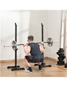 HOMCOM Heavy Duty Weights Bar Barbell Squat Stand Stands Barbell Rack Spotter GYM Fitness Power Rack Holder Bench New A91-174V01 2