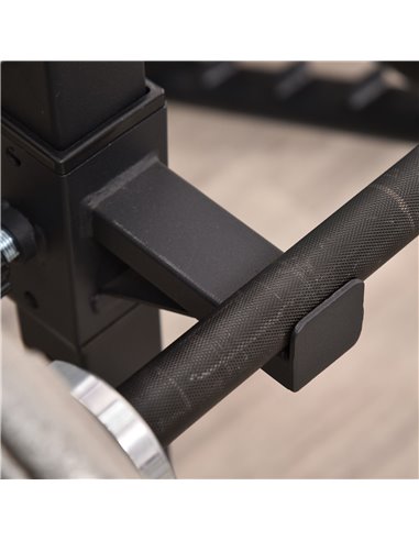 HOMCOM Heavy Duty Weights Bar Barbell Squat Stand Stands Barbell Rack Spotter GYM Fitness Power Rack Holder Bench New A91-174V01