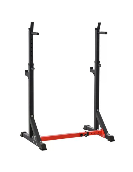 HOMCOM Barbell Rack Squat Dip Stand Weight Lifting Bench Press Home Gym Adjustable Multi-Use Station Fitness Workout Equ A91-071 - pic 94889 | FastDaddyshop
