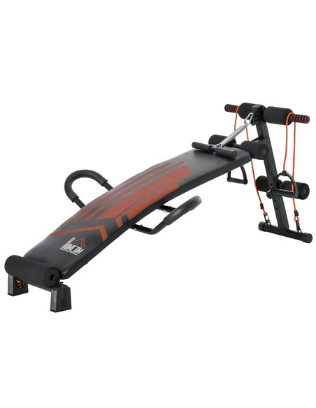 HOMCOM Multifunctional Sit Up Bench Adjustable Utility Board Ab Exercise Workout Fitness with Headrest for Home, Office and Gym, - pic 94898 | FastDaddyshop