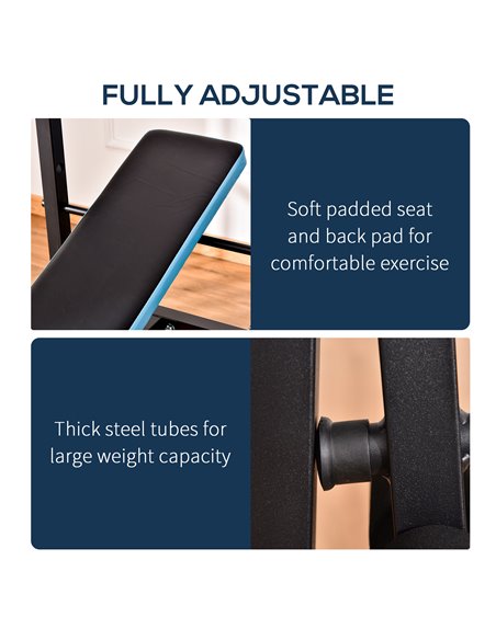HOMCOM Adjustable Weight Bench with Leg Developer Barbell Rack for Lifting and Strength Training Multifunctional Workout Station - pic 94930 | FastDaddyshop