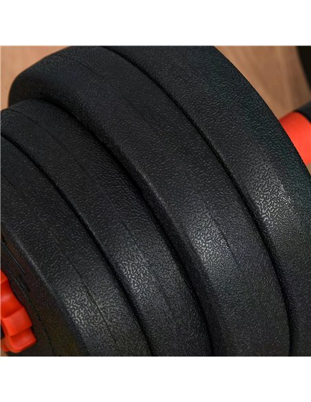 HOMCOM 25kg 2 IN 1 Adjustable Dumbbells Weight Set, Dumbbell Hand Weight Barbell for Body Fitness, Lifting Training for Home, Of - pic 94950 | FastDaddyshop