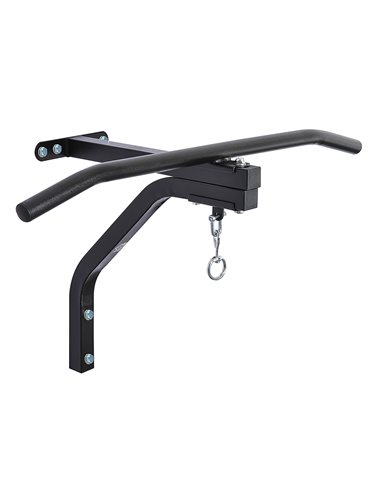 HOMCOM Punching Bag Hanger Wall Mount Bracket Kick Boxing MMA Training Frame Home Fitness Workout Pull Up Bar, Black A91-051V01B
