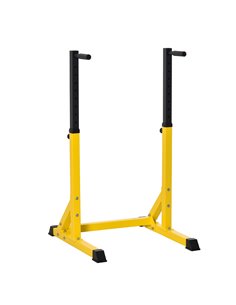 HOMCOM Dip Station Chin Up Parallel Bars Pull Up Power Tower Home Gym Workout Bicep Tricep Fitness Equipment Height Adjustable A