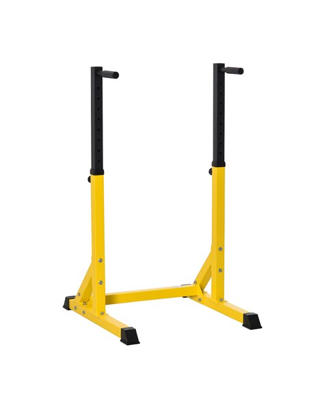 HOMCOM Dip Station Chin Up Parallel Bars Pull Up Power Tower Home Gym Workout Bicep Tricep Fitness Equipment Height Adjustable A - pic 94961 | FastDaddyshop