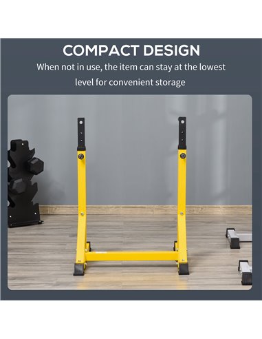 HOMCOM Dip Station Chin Up Parallel Bars Pull Up Power Tower Home Gym Workout Bicep Tricep Fitness Equipment Height Adjustable A