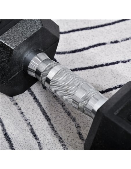 HOMCOM Rubber Dumbbell Set Sports Hex Weight Sets Home Gym Fitness Lift Strength Training Exercise 2 x 5kg, 2 x 6kg, 2 x 8kg A91 - pic 94977 | FastDaddyshop