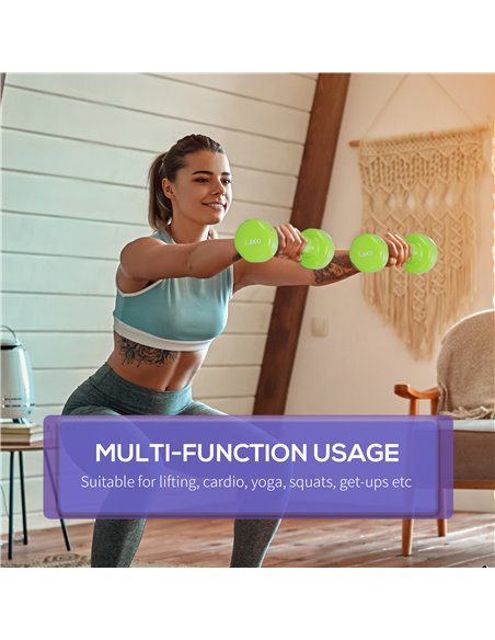 HOMCOM 6KG Dumbbell Set Fitness Weight Set for Men and Women Home Gym, Workout, Up Body Training A91-144 - pic 94982 | FastDaddyshop