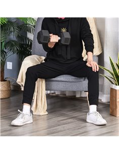 HOMCOM 2x12.5kg Rubber Hex Dumbbell Portable Hand Weights Dumbbell Home Gym Workout Fitness Hand Dumbbell A91-P025 2