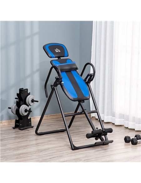 HOMCOM Foldable Gravity Inversion Table, Back Therapy Fitness Bench, with Soft Ankle Cushions, for Home A90-258 - pic 95016 | FastDaddyshop