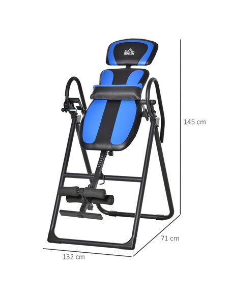 HOMCOM Foldable Gravity Inversion Table, Back Therapy Fitness Bench, with Soft Ankle Cushions, for Home A90-258 - pic 95017 | FastDaddyshop