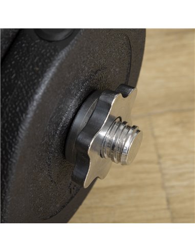 HOMCOM 20KG Adjustable Weights Dumbbells Set, Dumbbell Hand Weights for Home Office Gym Body Fitness Lifting Training, Black A91