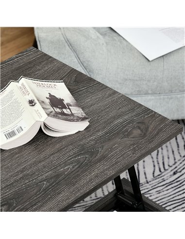HOMCOM Modern Lift Top Coffee Table with Storage Compartment Convertible Tea Desk Floating Retractable Table Home Office Living 