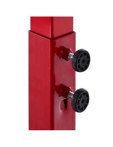 HOMCOM Steel Basketball Stand Height Adjustable Hoop Backboard Red A61-005