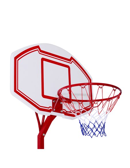 HOMCOM Steel Basketball Stand Height Adjustable Hoop Backboard Red A61-005 - pic 95086 | FastDaddyshop