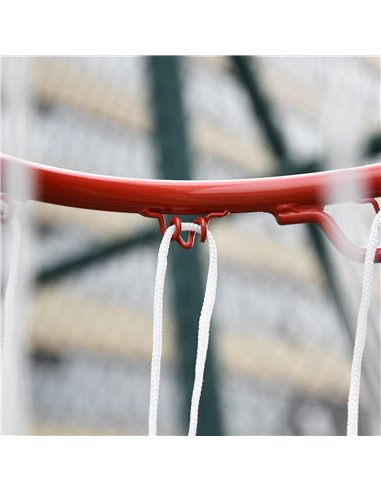 HOMCOM Adjustable Basketball Hoop: Sturdy Steel Frame for Indoor & Outdoor Play, Fun for All Ages, Black and Red A61-015