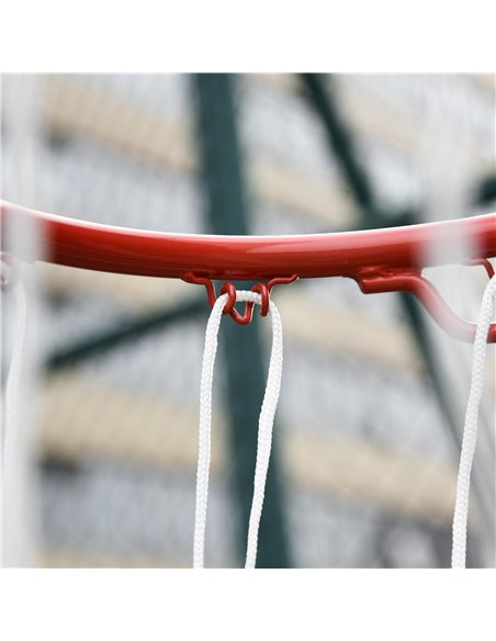 HOMCOM Adjustable Basketball Hoop: Sturdy Steel Frame for Indoor & Outdoor Play, Fun for All Ages, Black and Red A61-015 - pic 95095 | FastDaddyshop