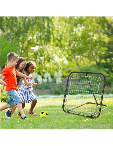 HOMCOM Angle Adjustable Rebounder Net Goal Training Set Football, Baseball, Basketball Daily Training, Black A90-223WT